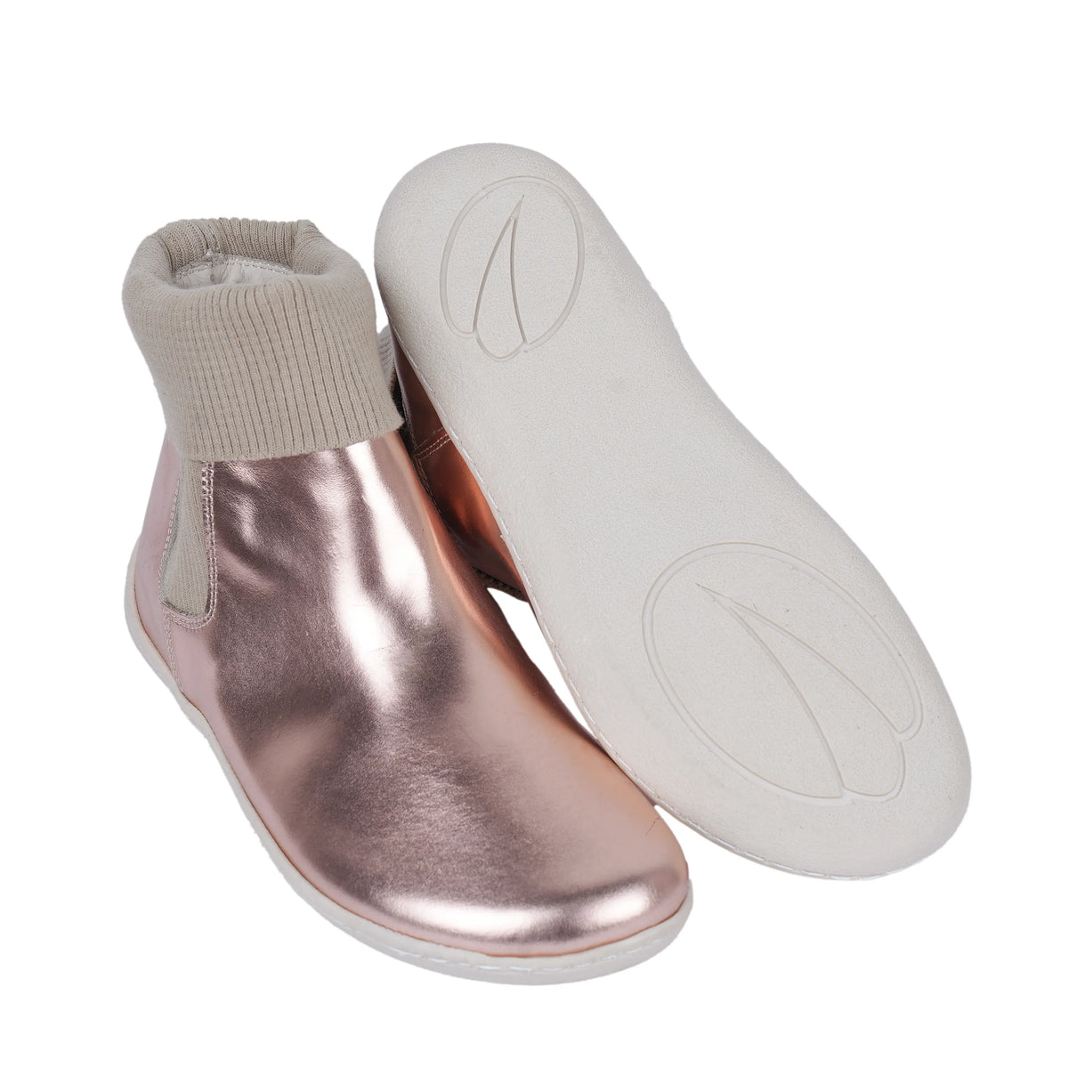 Bright Barefoot Socks Chelsea Shoes – 6mm Rubber Sole – Rose Gold