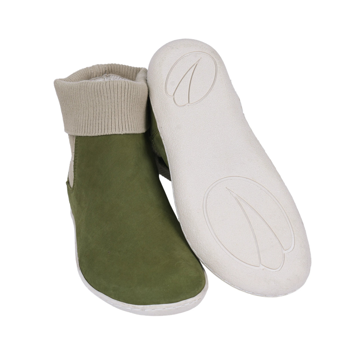Nubuck Barefoot Socks Chelsea Shoes – 6mm Rubber Sole – Green