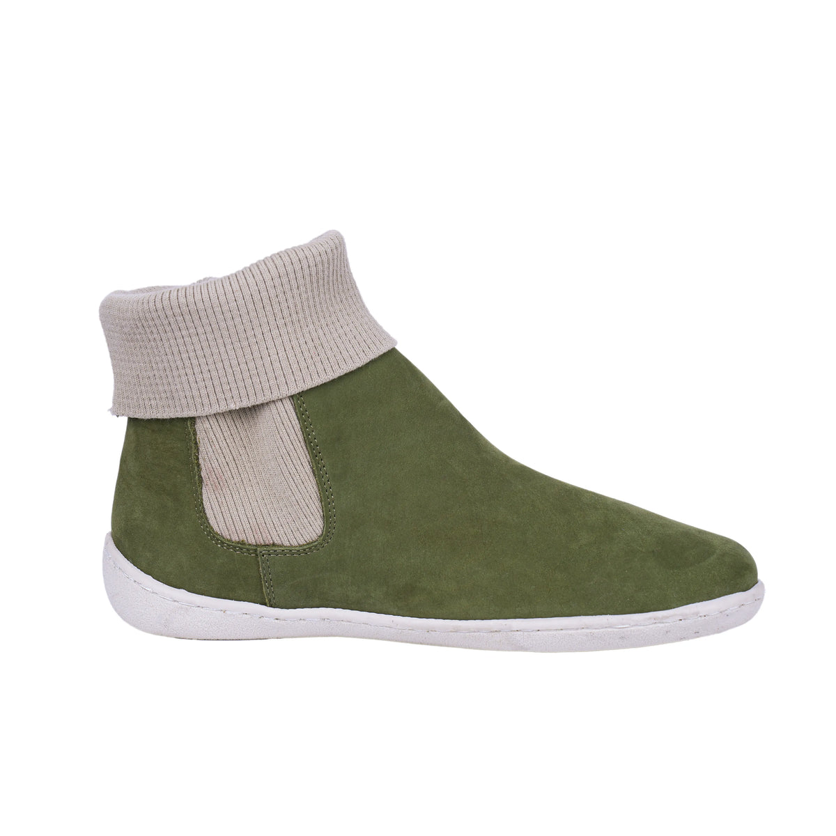 Nubuck Barefoot Socks Chelsea Shoes – 6mm Rubber Sole – Green