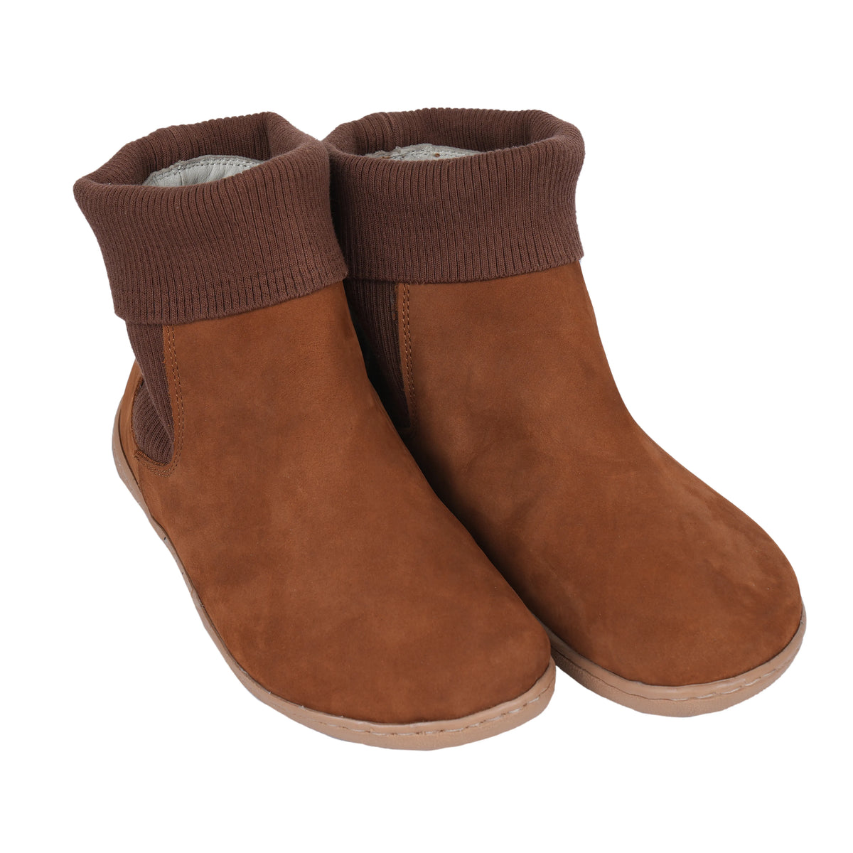 Nubuck Barefoot Socks Chelsea Shoes – 6mm Rubber Sole – Tan