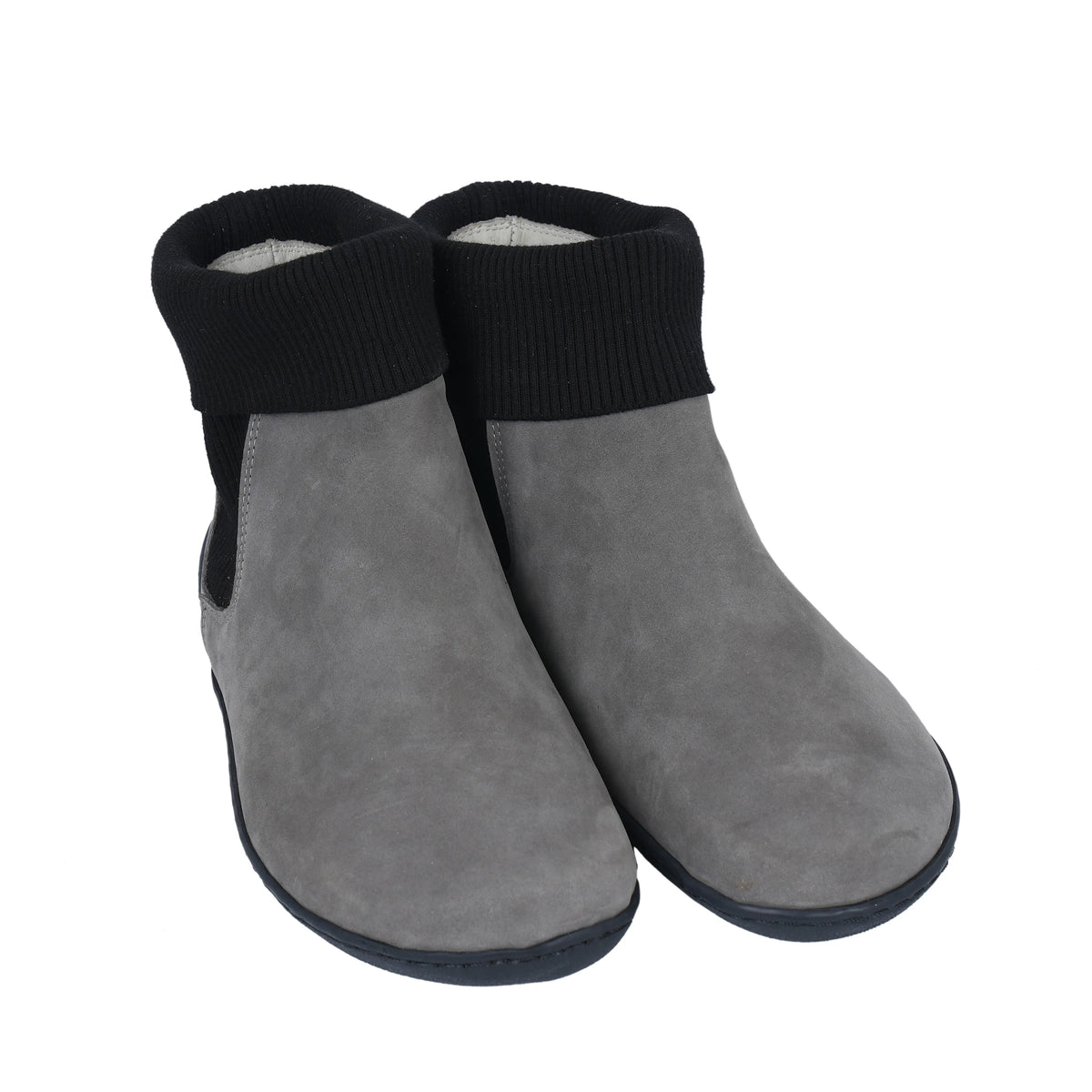 Nubuck Barefoot Socks Chelsea Shoes – 6mm Rubber Sole – Gray