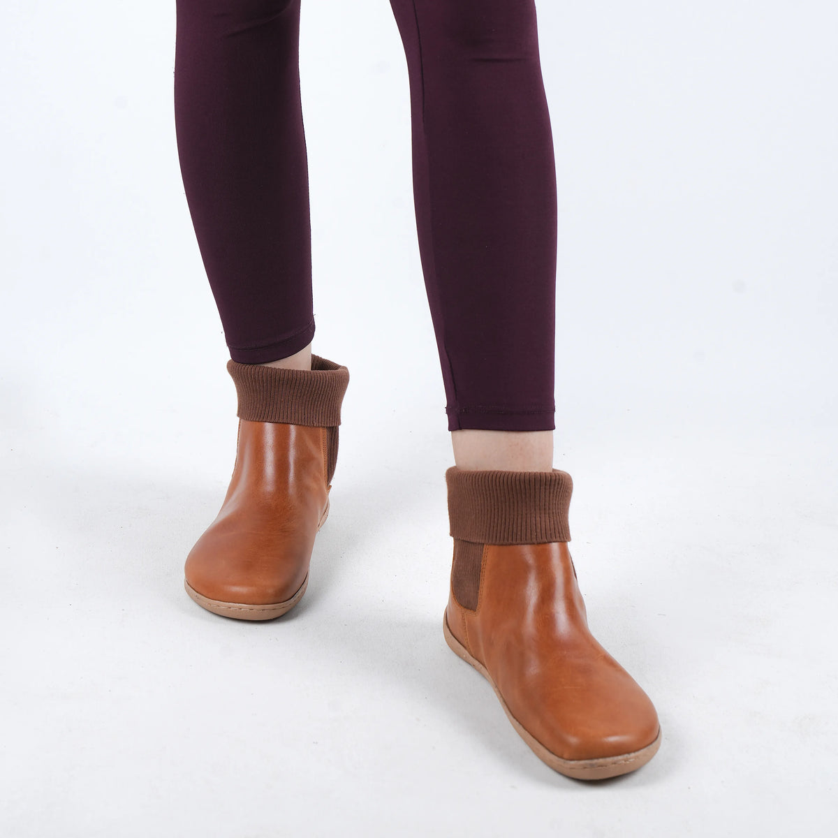Crazy Barefoot Socks Chelsea Shoes – 6mm Rubber Sole – Honey Camel