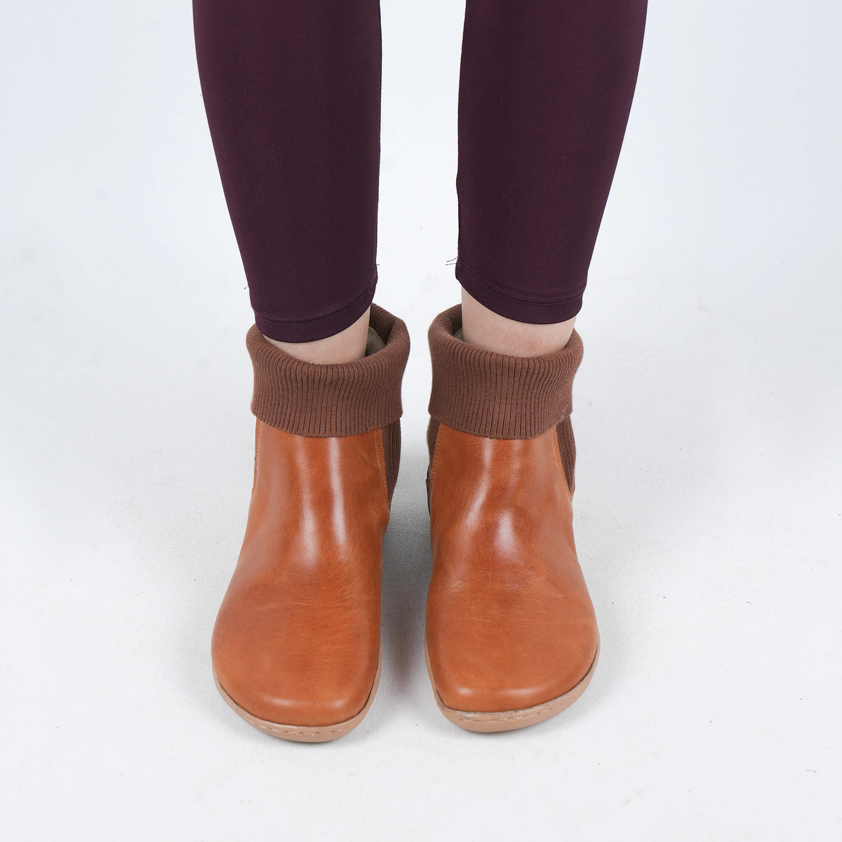 Crazy Barefoot Socks Chelsea Shoes – 6mm Rubber Sole – Honey Camel