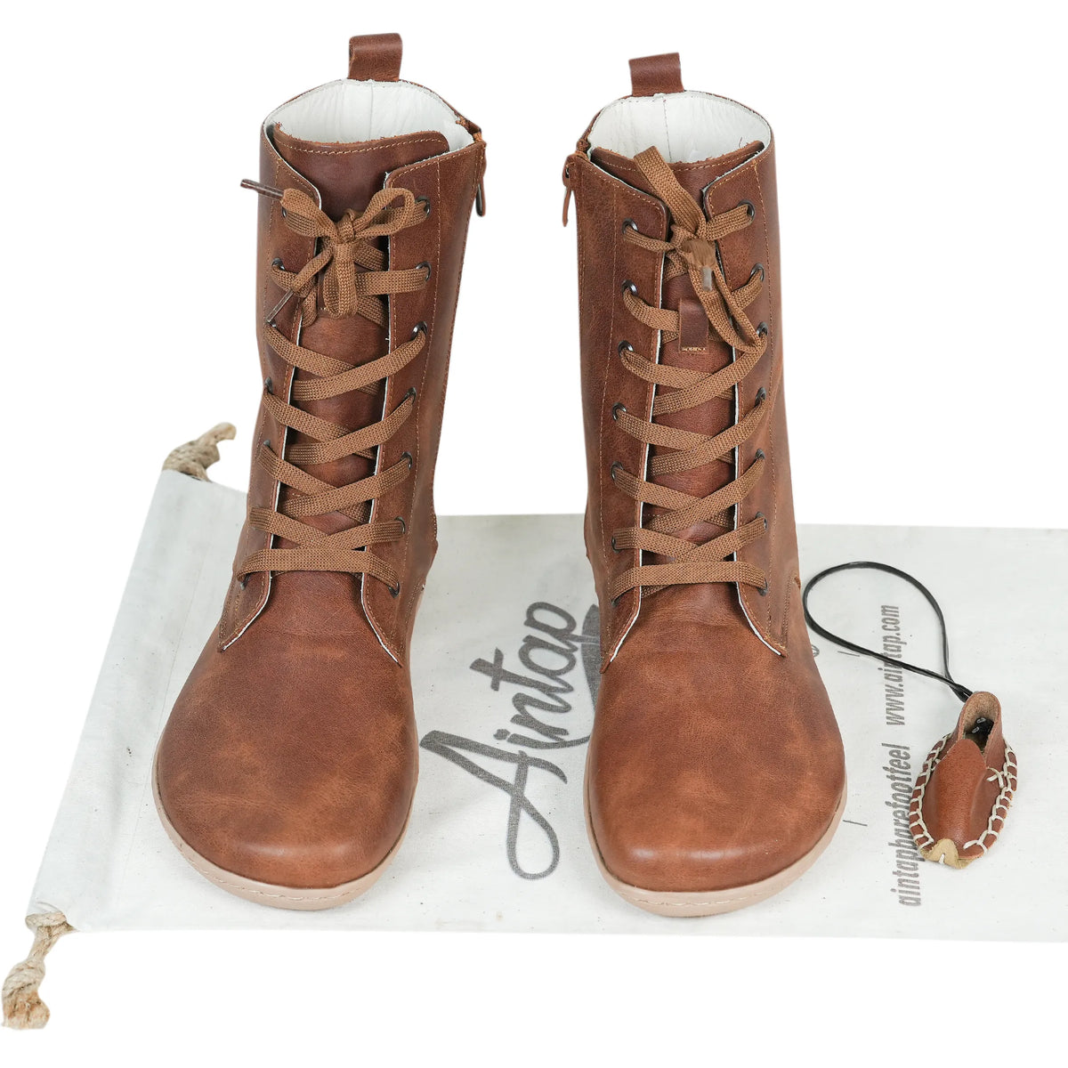 Crazy Barefoot Long Boots Shoes – 6mm Rubber Sole – Brown