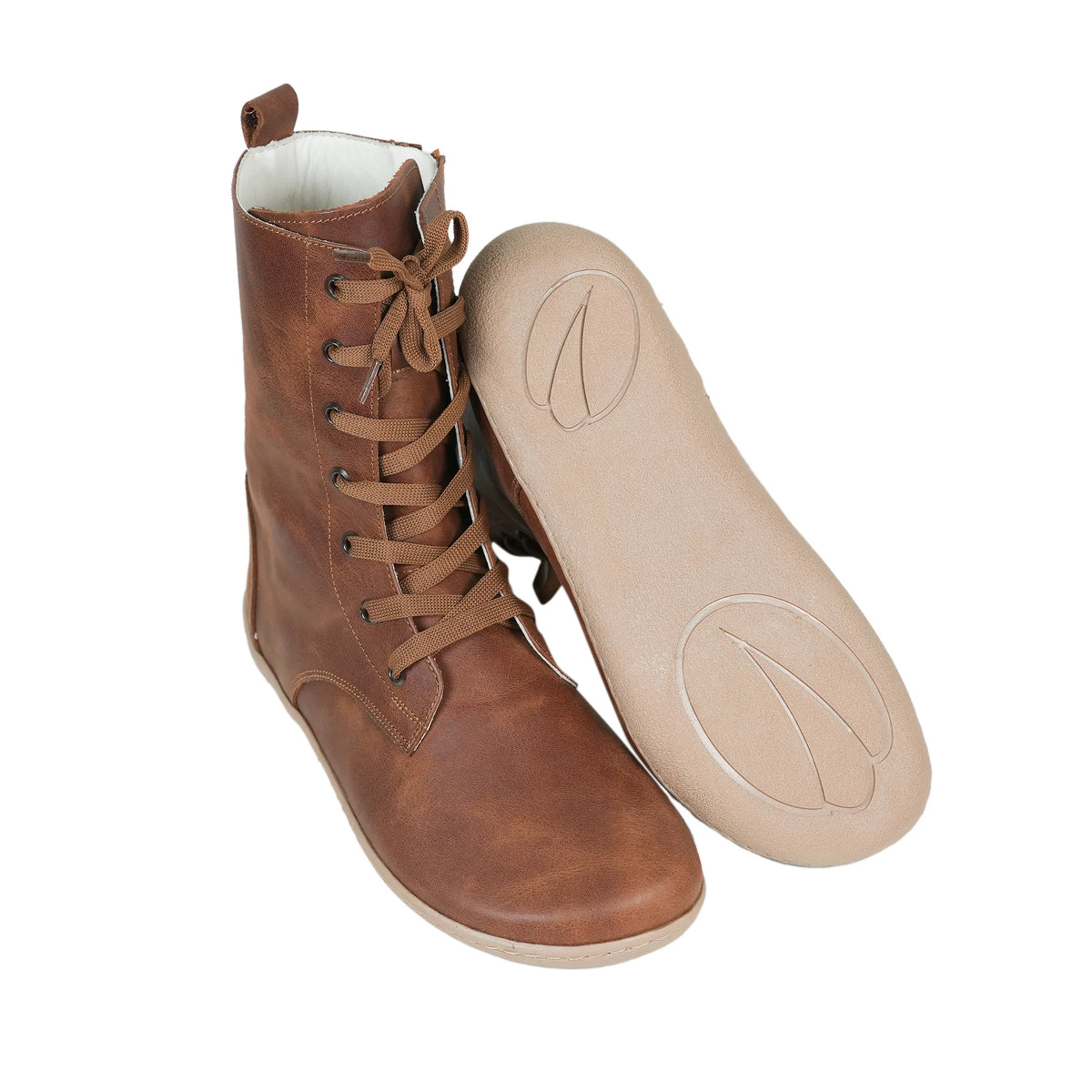Crazy Barefoot Long Boots Shoes – 6mm Rubber Sole – Brown