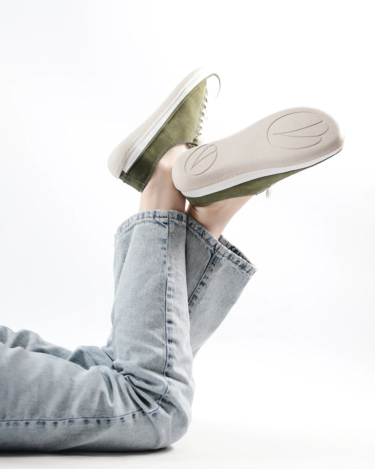 Nubuck Barefoot Converse Shoes – 6mm Rubber Sole – Green