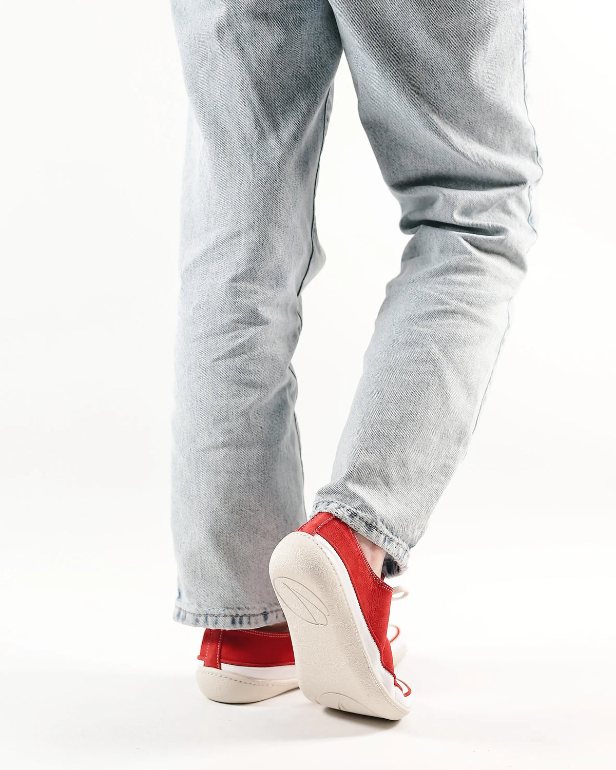 Nubuck Barefoot Converse Shoes – 6mm Rubber Sole – Red