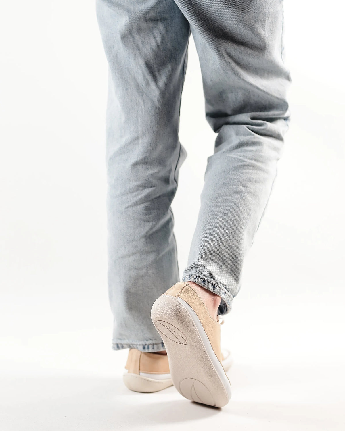 Nubuck Barefoot Converse Shoes – 6mm Rubber Sole – Cream