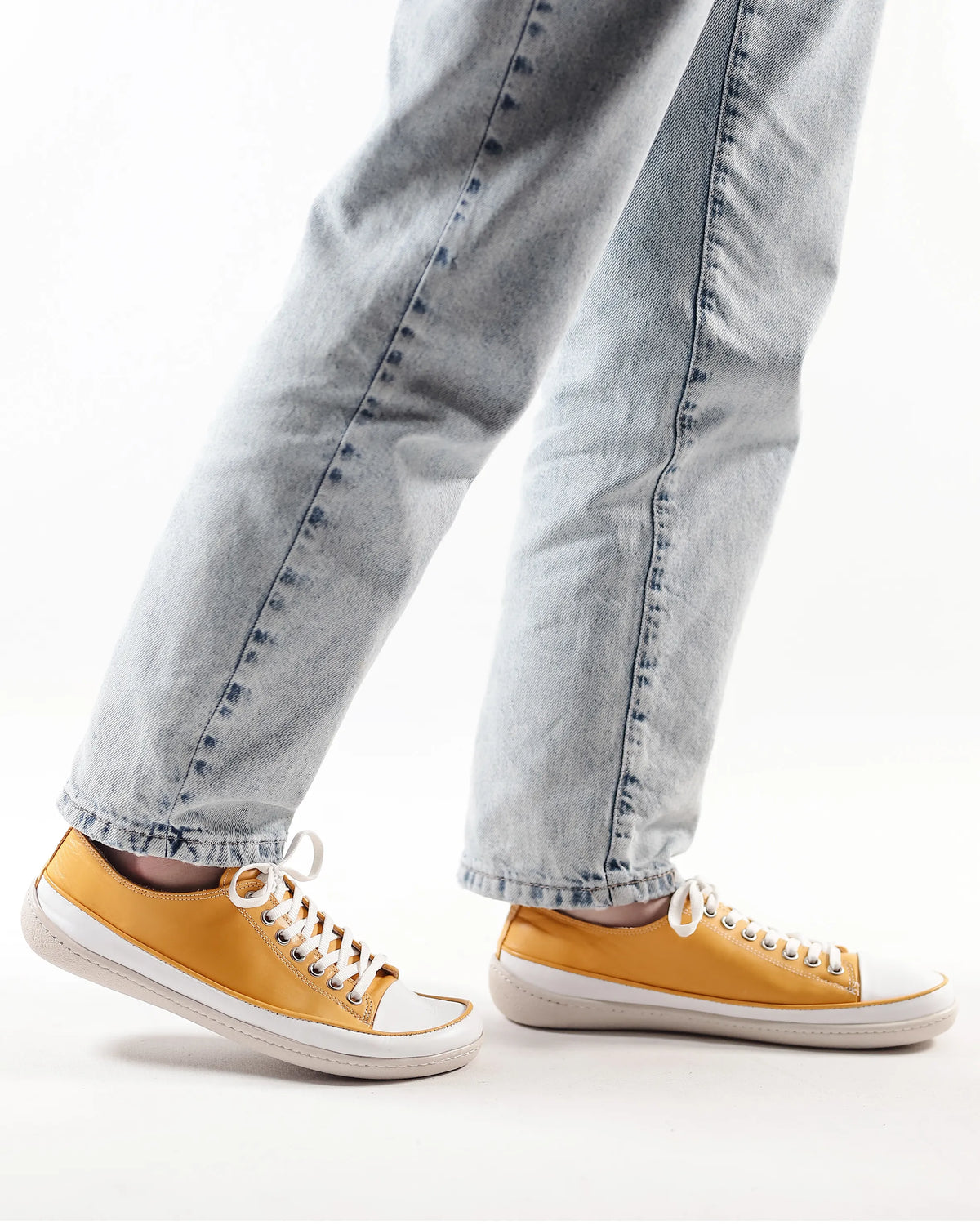 Smooth Barefoot Converse Shoes – 6mm Rubber Sole – Mustard