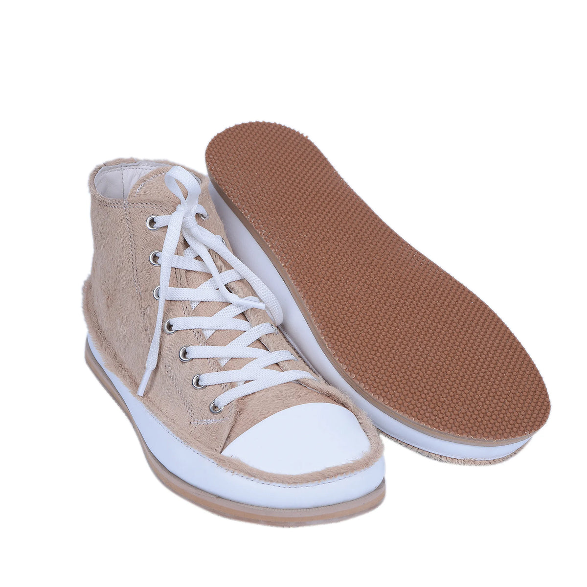 Hair Barefoot Long Boots Converse Shoes – Eva Outsole – Beige