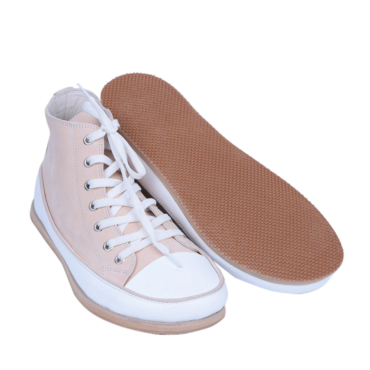 Nubuck Barefoot Long Boots Converse Shoes – Eva Outsole – Cream