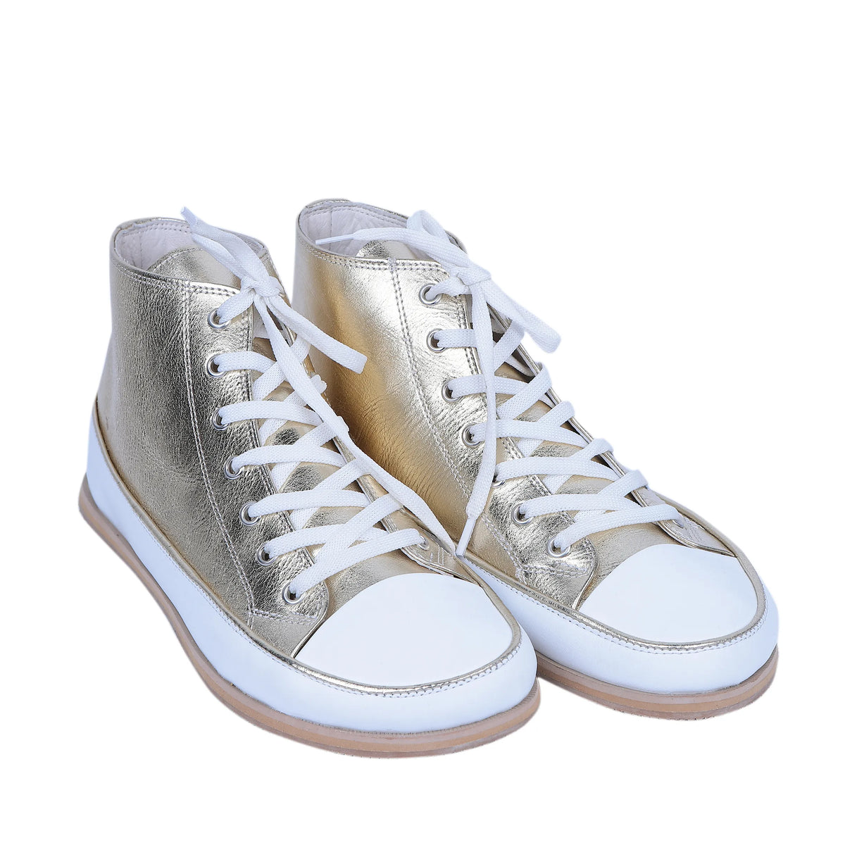 Bright Barefoot Long Boots Converse Shoes – Eva Outsole – Gold