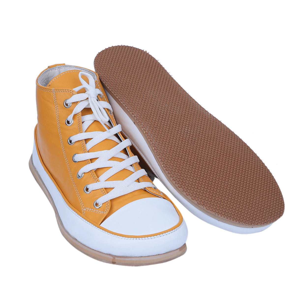 Smooth Barefoot Long Boots Converse Shoes – Eva Outsole – Mustard