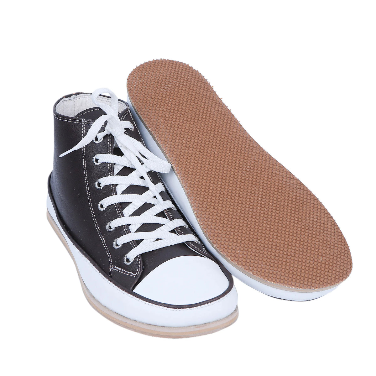 Smooth Barefoot Long Boots Converse Shoes – Eva Outsole – Dark Brown