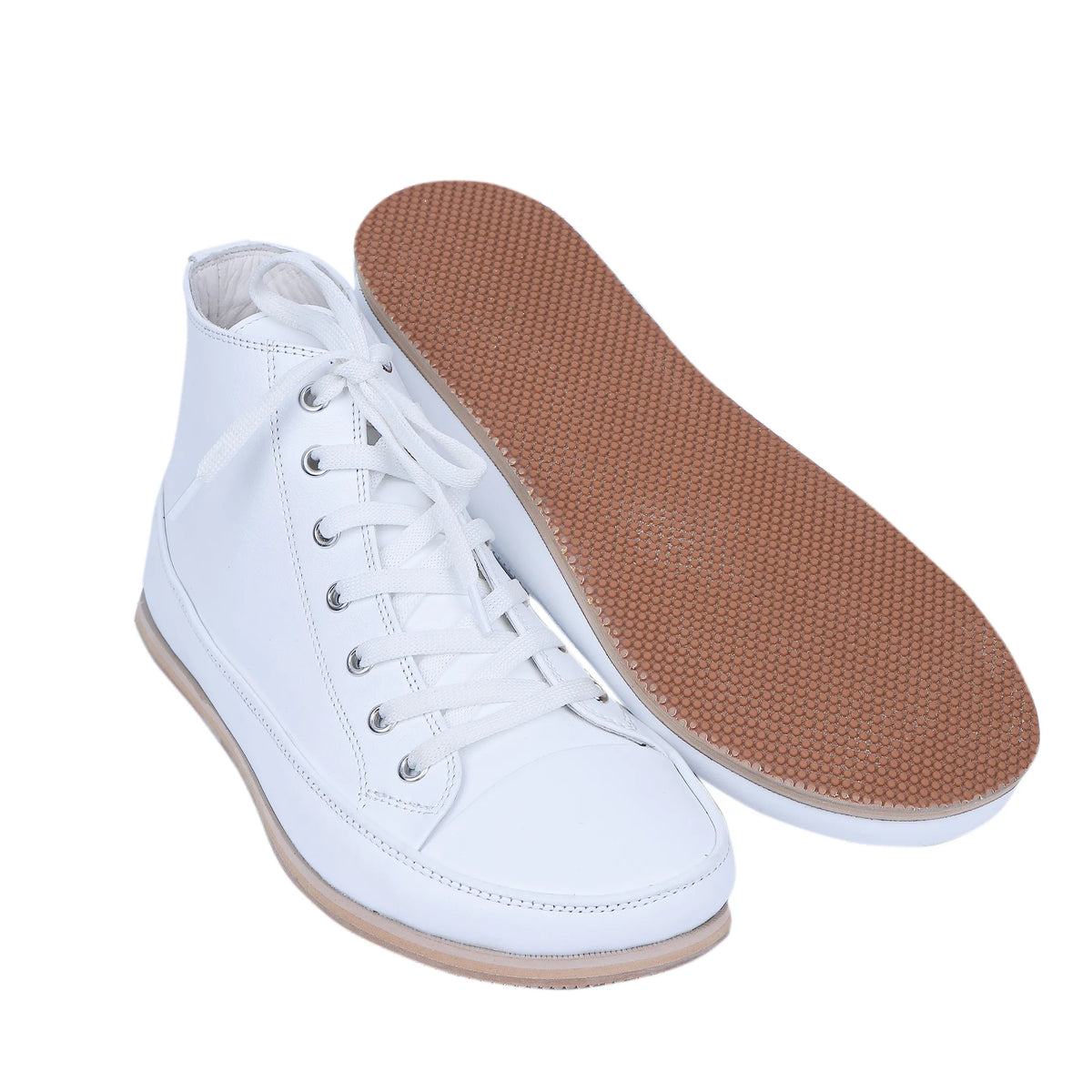 Smooth Barefoot Long Boots Converse Shoes – Eva Outsole – Full White