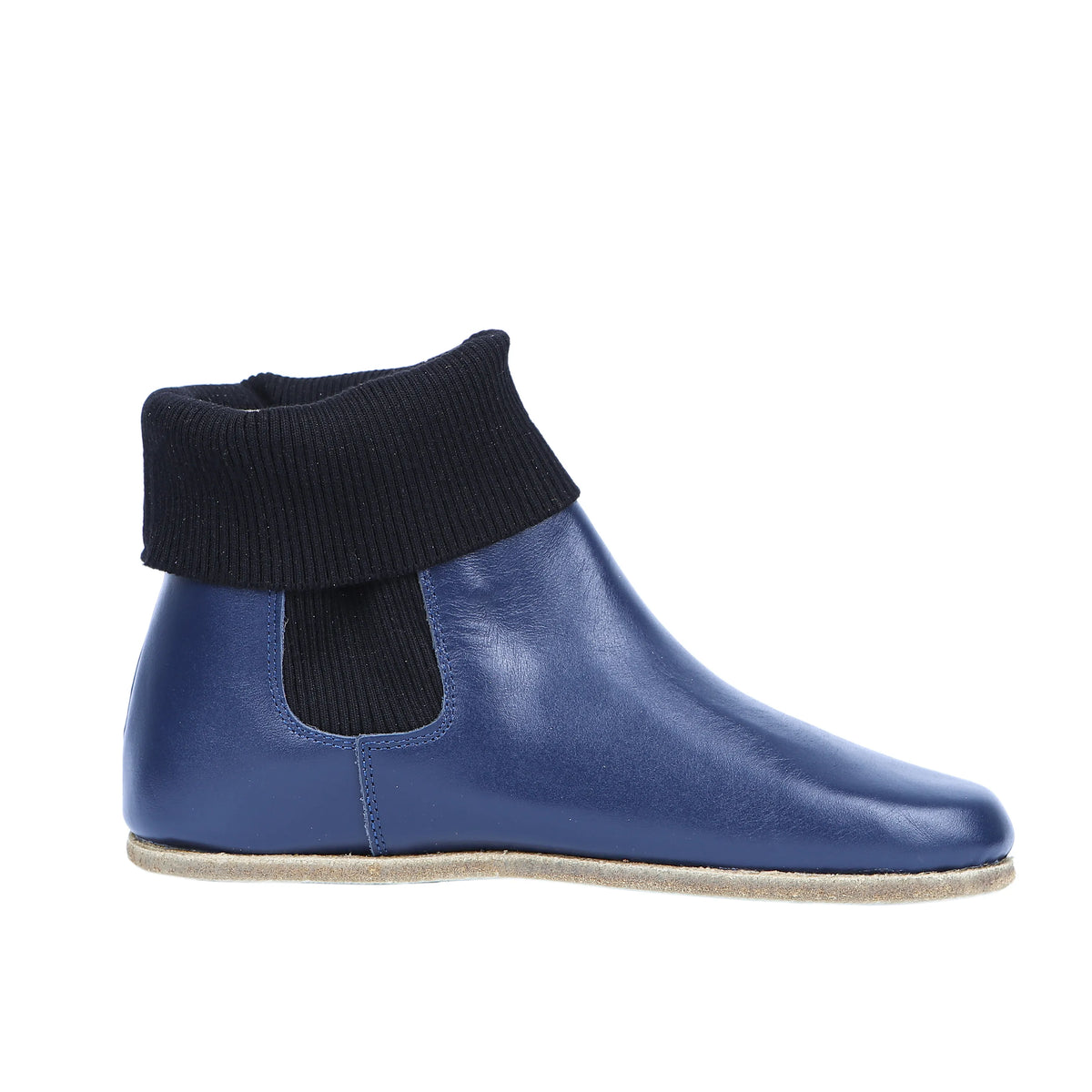 Smooth Barefoot Socks Chelsea Shoes – Classic Sole — Leather Sole – Navy Blue