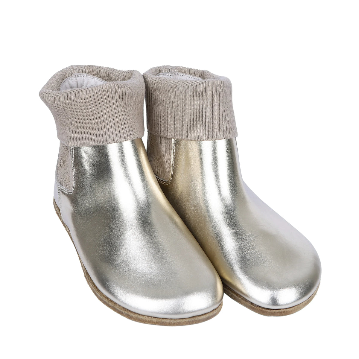 Bright Barefoot Socks Chelsea Shoes – Classic Sole — Leather Sole – Gold