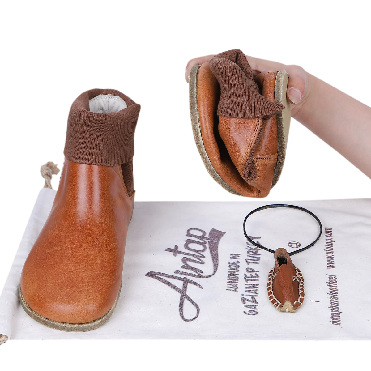 Crazy Barefoot Socks Chelsea Shoes – Classic Sole — Leather Sole – Honey Camel
