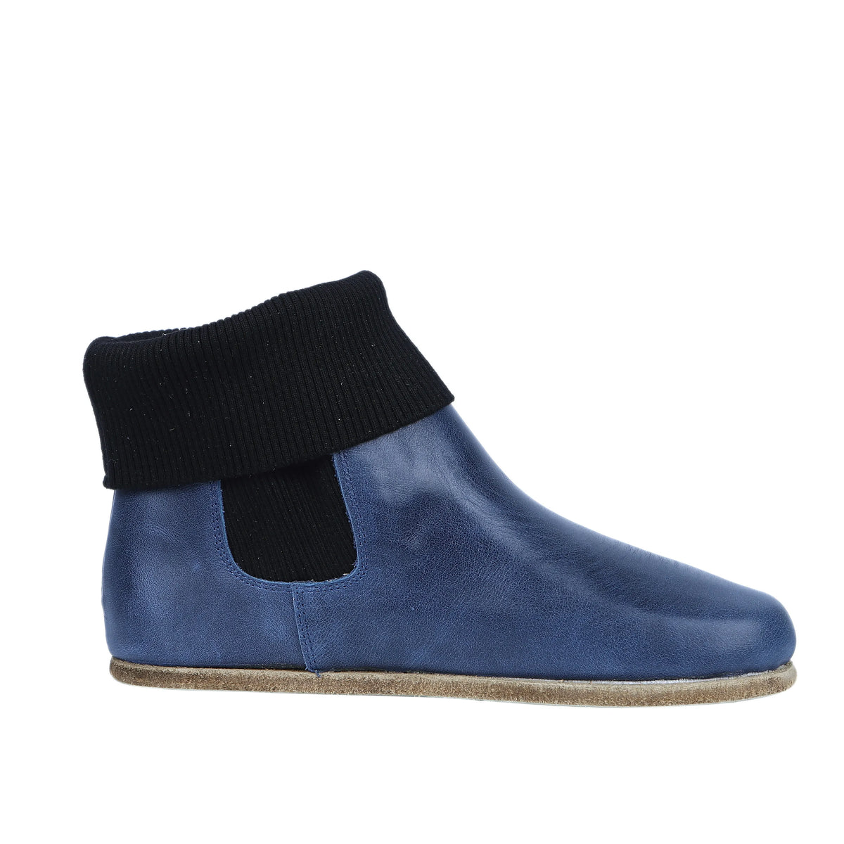 Crazy Barefoot Socks Chelsea Shoes – Classic Sole — Leather Sole – Navy Blue