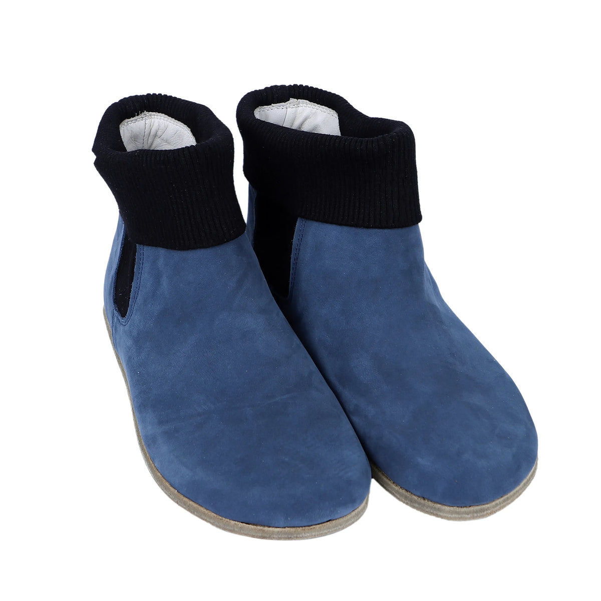 Nubuck Barefoot Socks Chelsea Shoes – Classic Sole — Leather Sole – Jeans