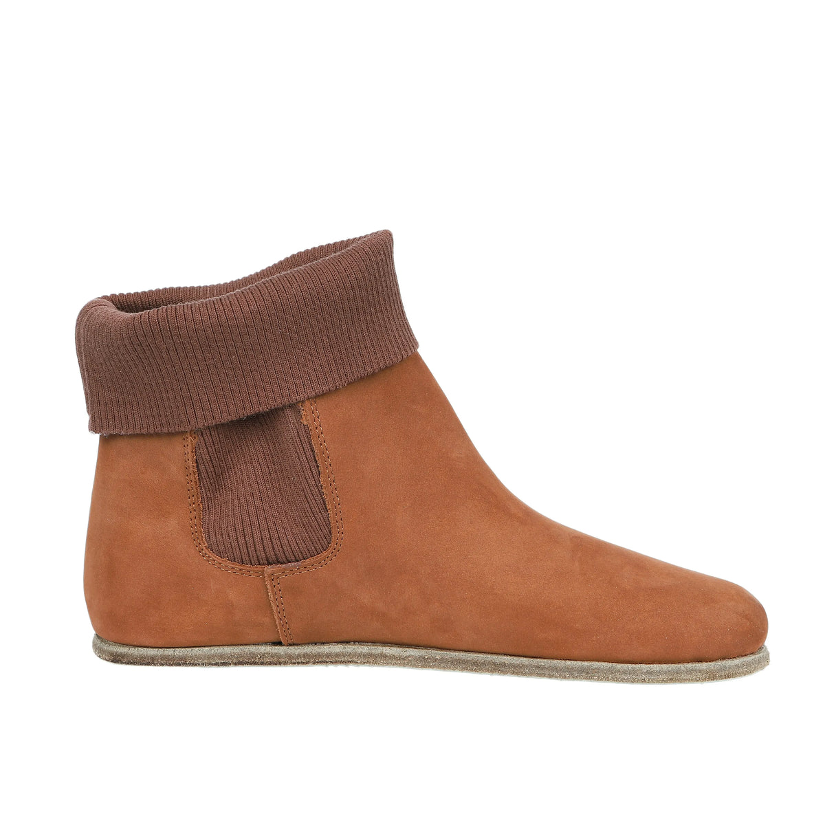 Nubuck Barefoot Socks Chelsea Shoes – Classic Sole — Leather Sole – Tan