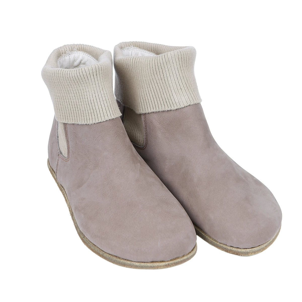 Nubuck Barefoot Socks Chelsea Shoes – Classic Sole — Leather Sole – Smoked