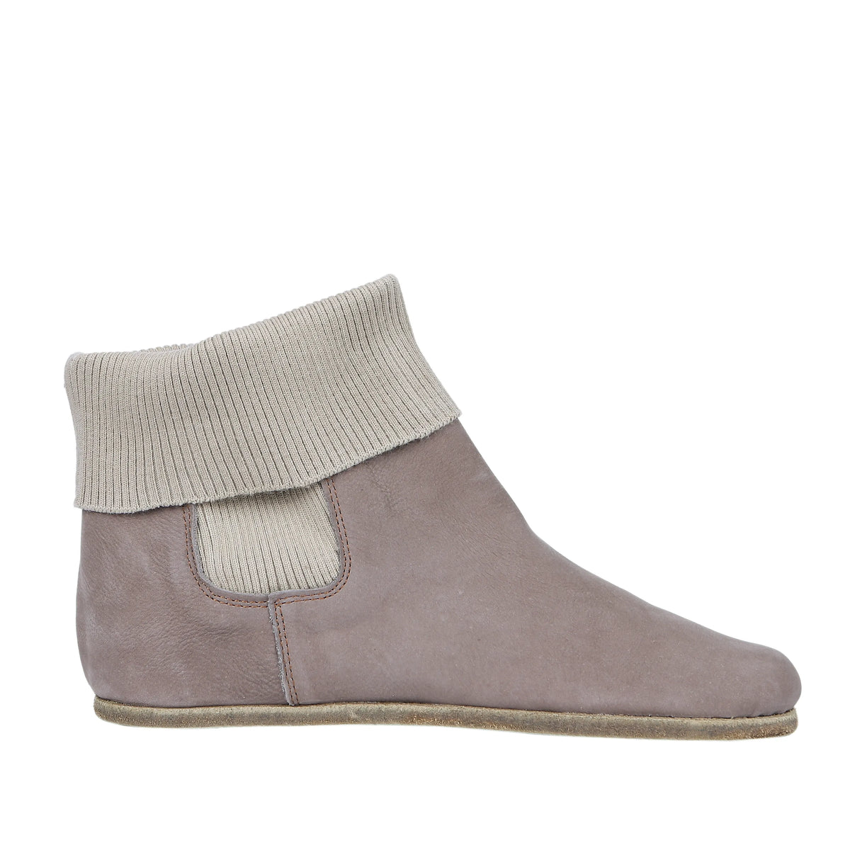 Nubuck Barefoot Socks Chelsea Shoes – Classic Sole — Leather Sole – Smoked