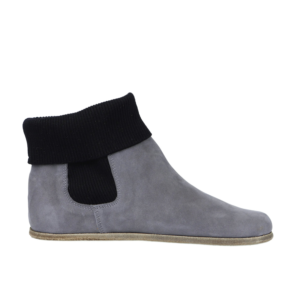 Nubuck Barefoot Socks Chelsea Shoes – Classic Sole — Leather Sole – Gray