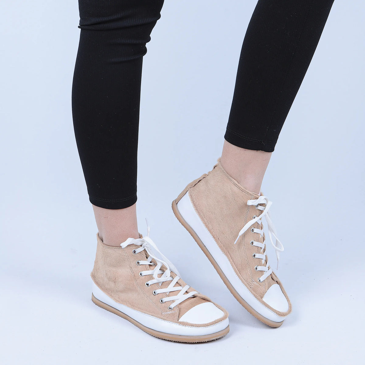 Hair Barefoot Long Boots Converse Shoes – Eva Outsole – Beige