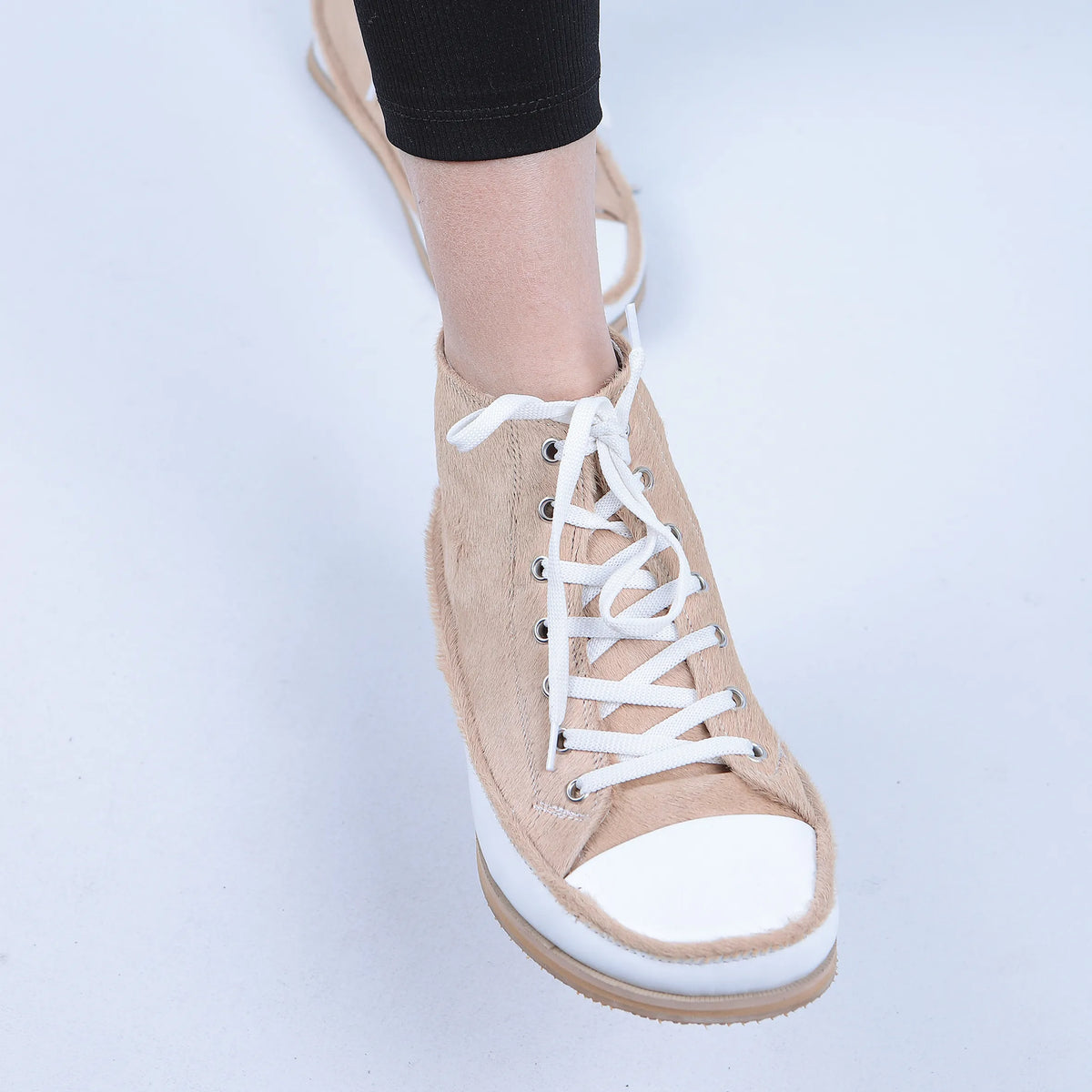 Hair Barefoot Long Boots Converse Shoes – Eva Outsole – Beige