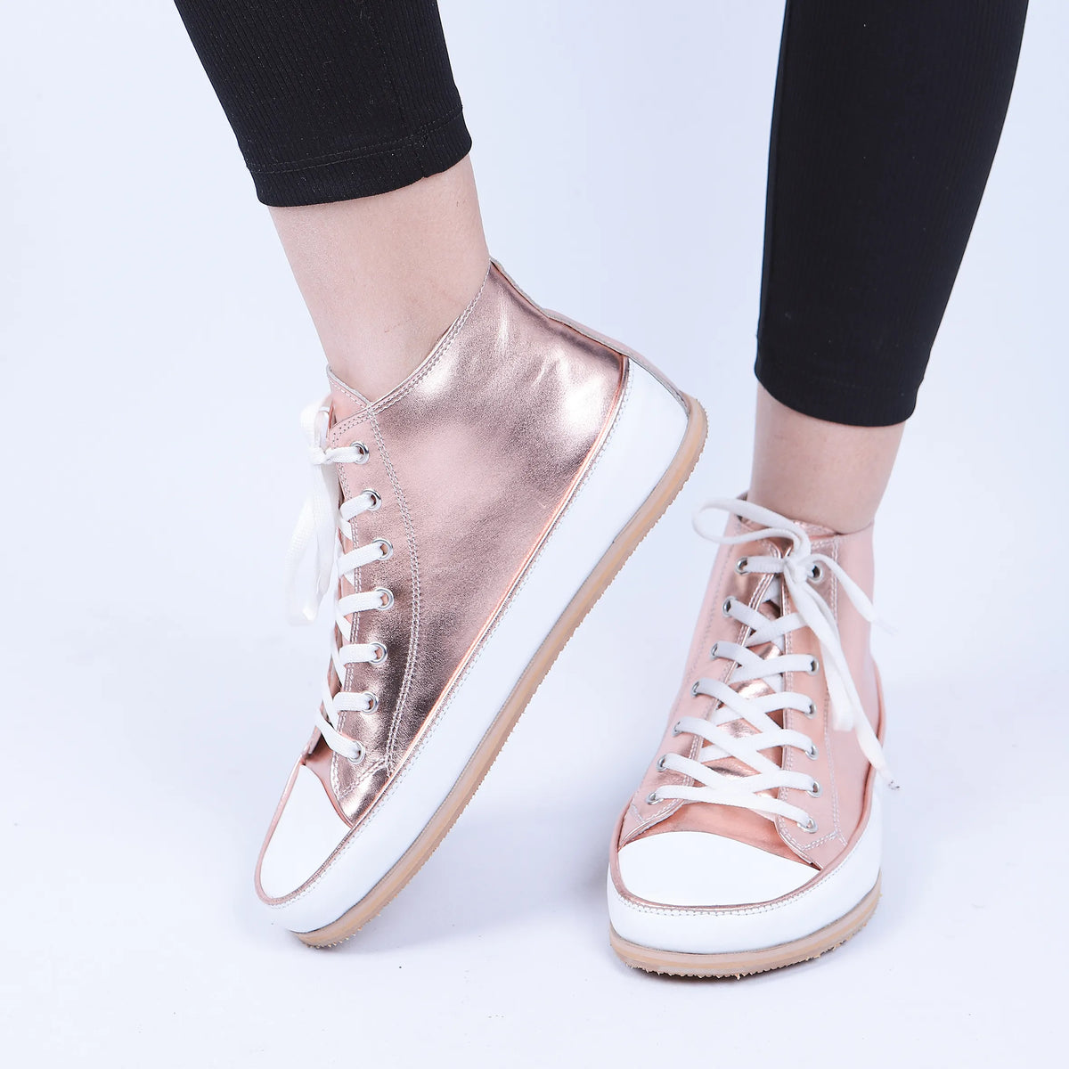Bright Barefoot Long Boots Converse Shoes – Eva Outsole – Rose
