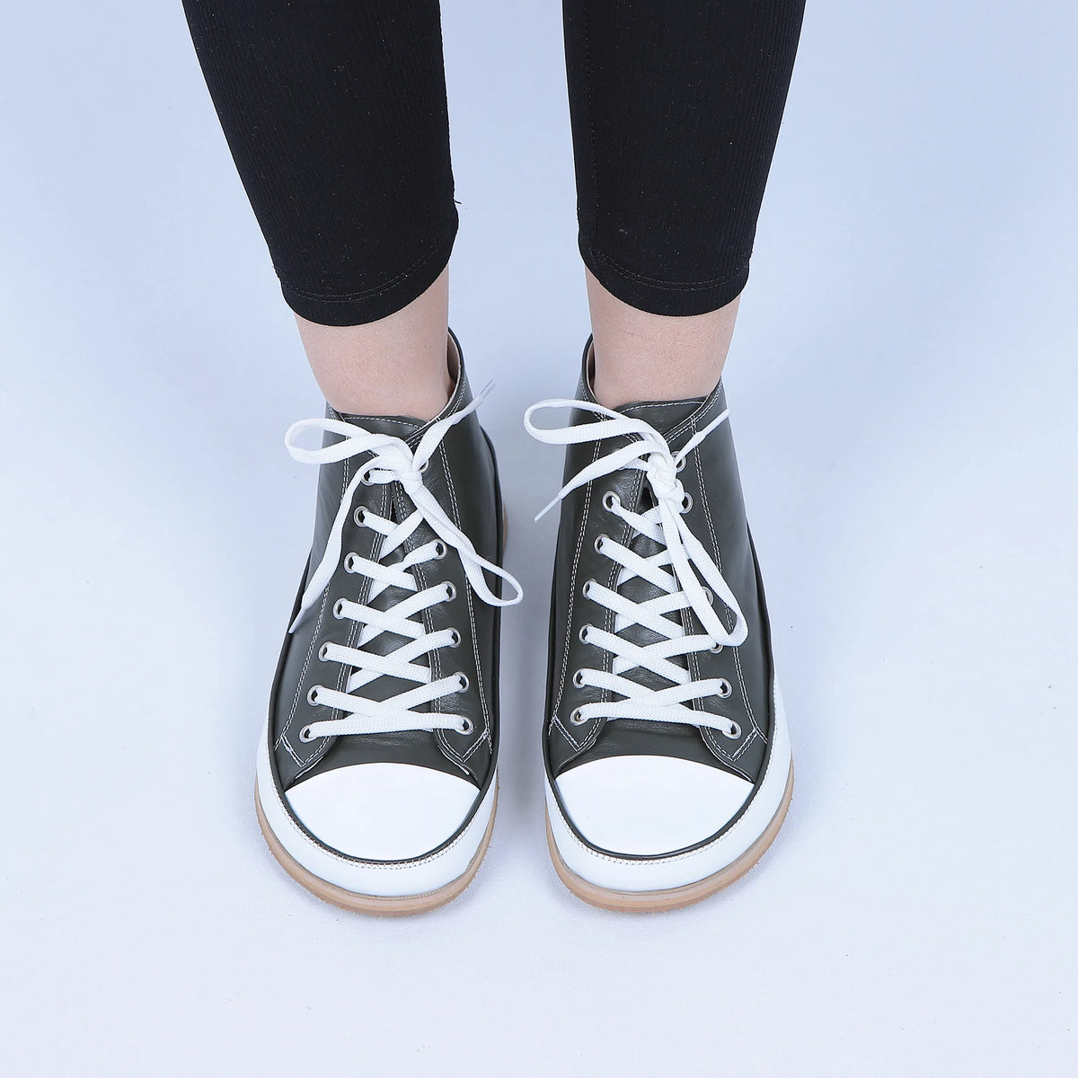 Smooth Barefoot Long Boots Converse Shoes – Eva Outsole – Olive Green