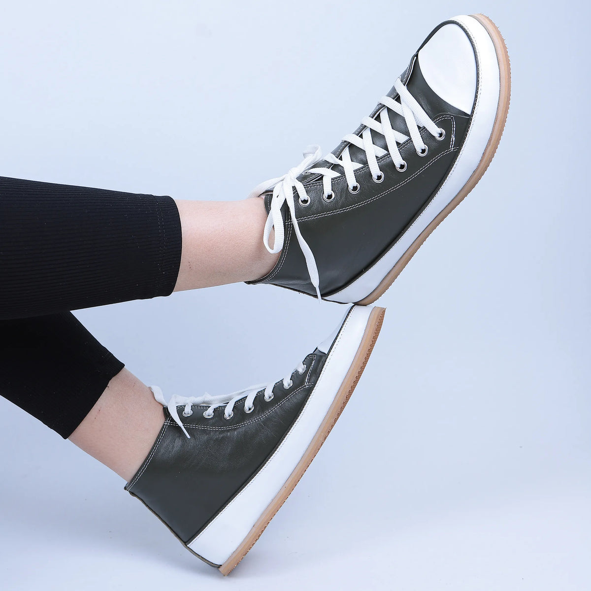 Smooth Barefoot Long Boots Converse Shoes – Eva Outsole – Olive Green