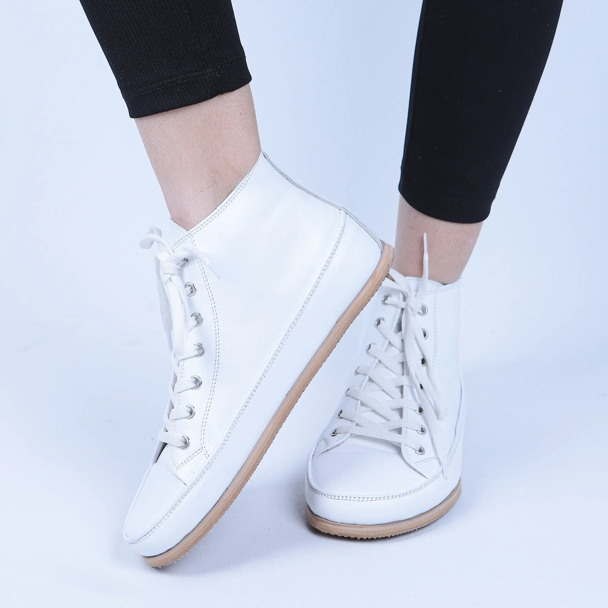Smooth Barefoot Long Boots Converse Shoes – Eva Outsole – Full White