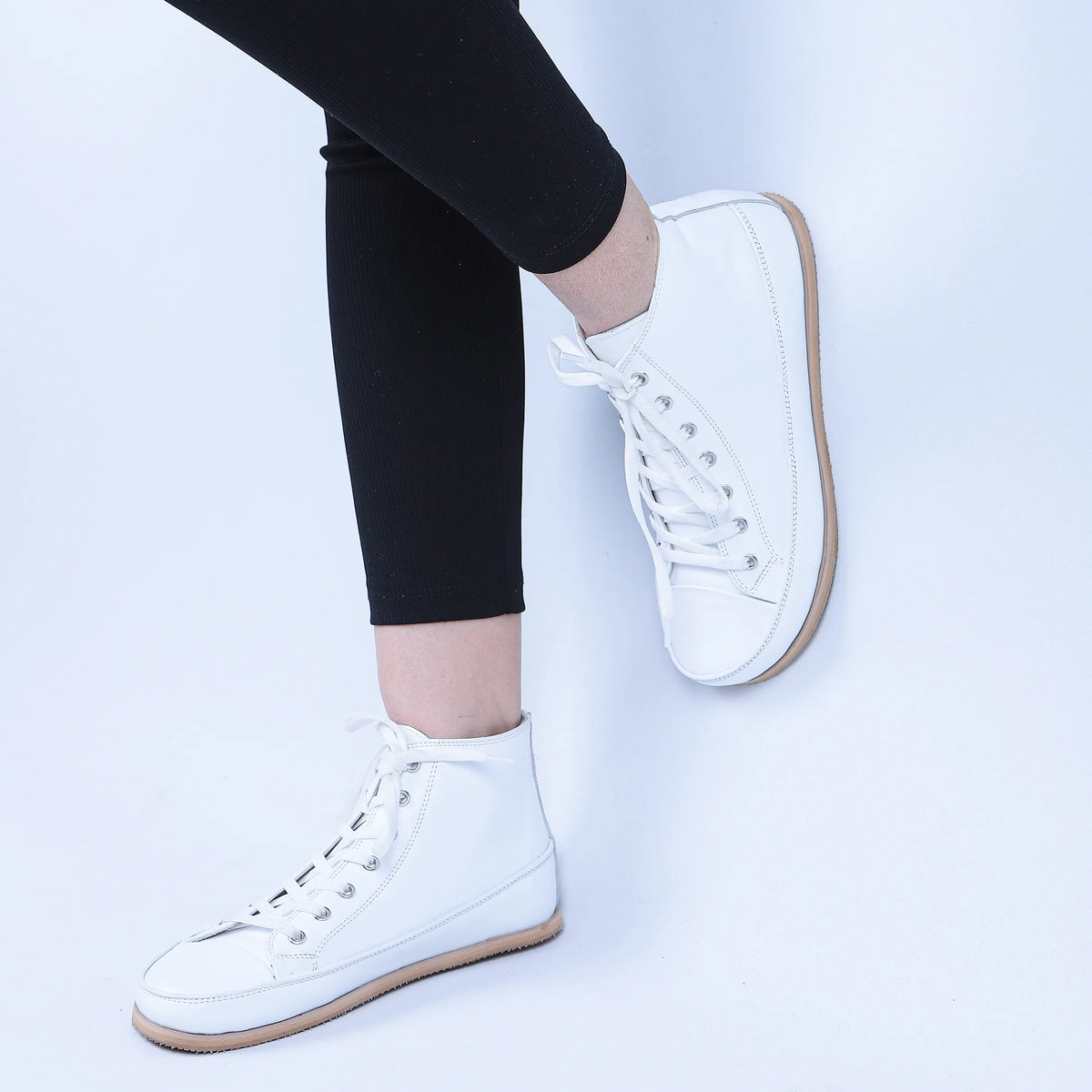 Smooth Barefoot Long Boots Converse Shoes – Eva Outsole – Full White