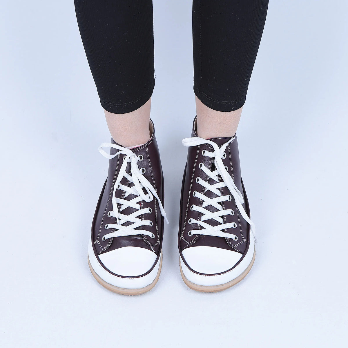 Smooth Barefoot Long Boots Converse Shoes – Eva Outsole – Burgundy