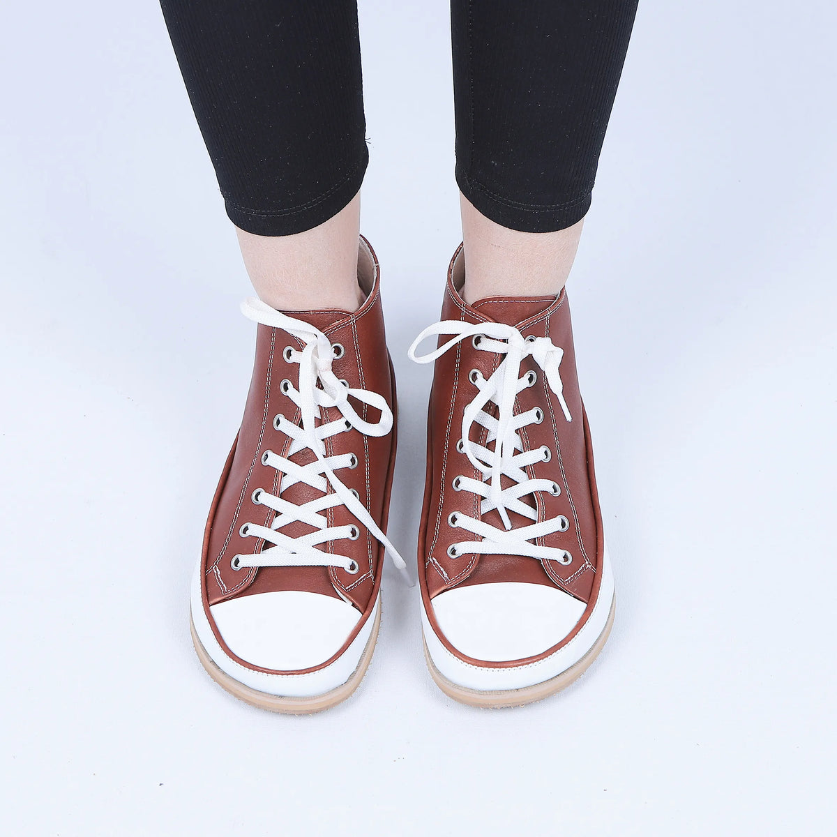 Smooth Barefoot Long Boots Converse Shoes – Eva Outsole – Tan