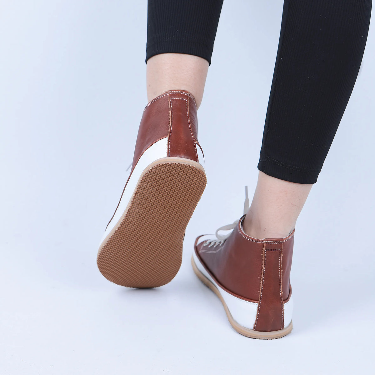 Smooth Barefoot Long Boots Converse Shoes – Eva Outsole – Tan