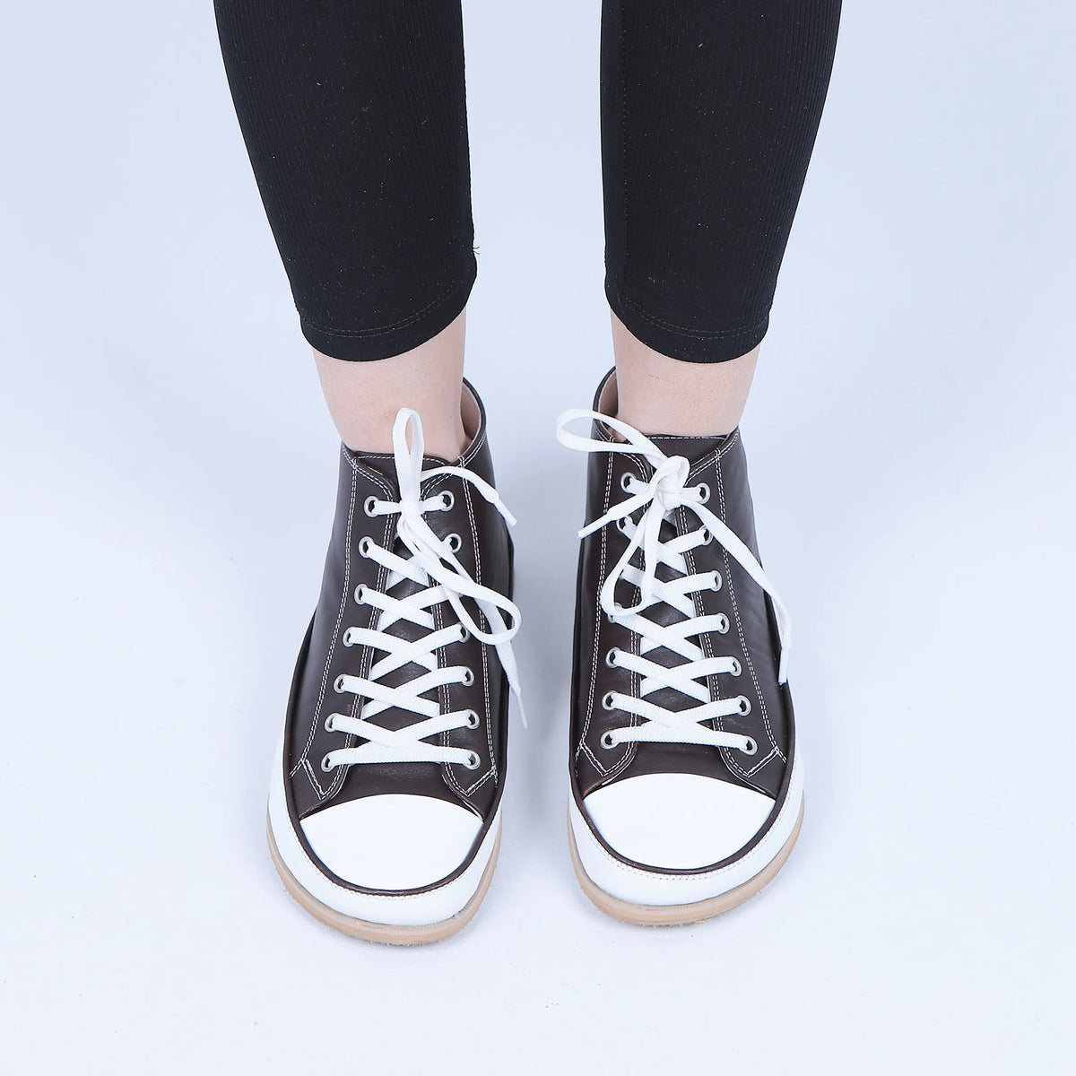 Smooth Barefoot Long Boots Converse Shoes – Eva Outsole – Dark Brown