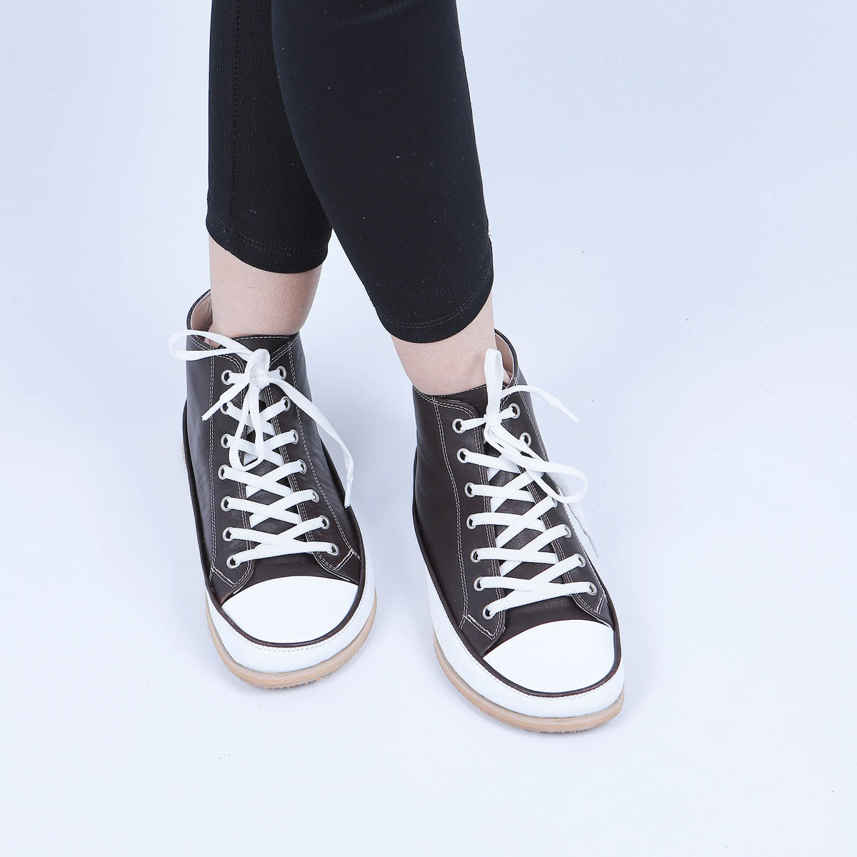 Smooth Barefoot Long Boots Converse Shoes – Eva Outsole – Dark Brown