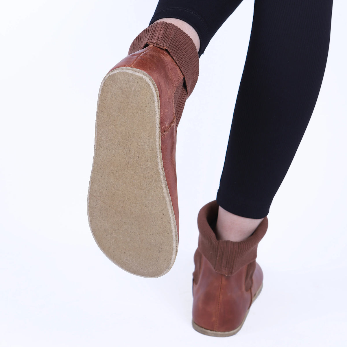 Crazy Barefoot Socks Chelsea Shoes – Classic Sole — Leather Sole – Brown