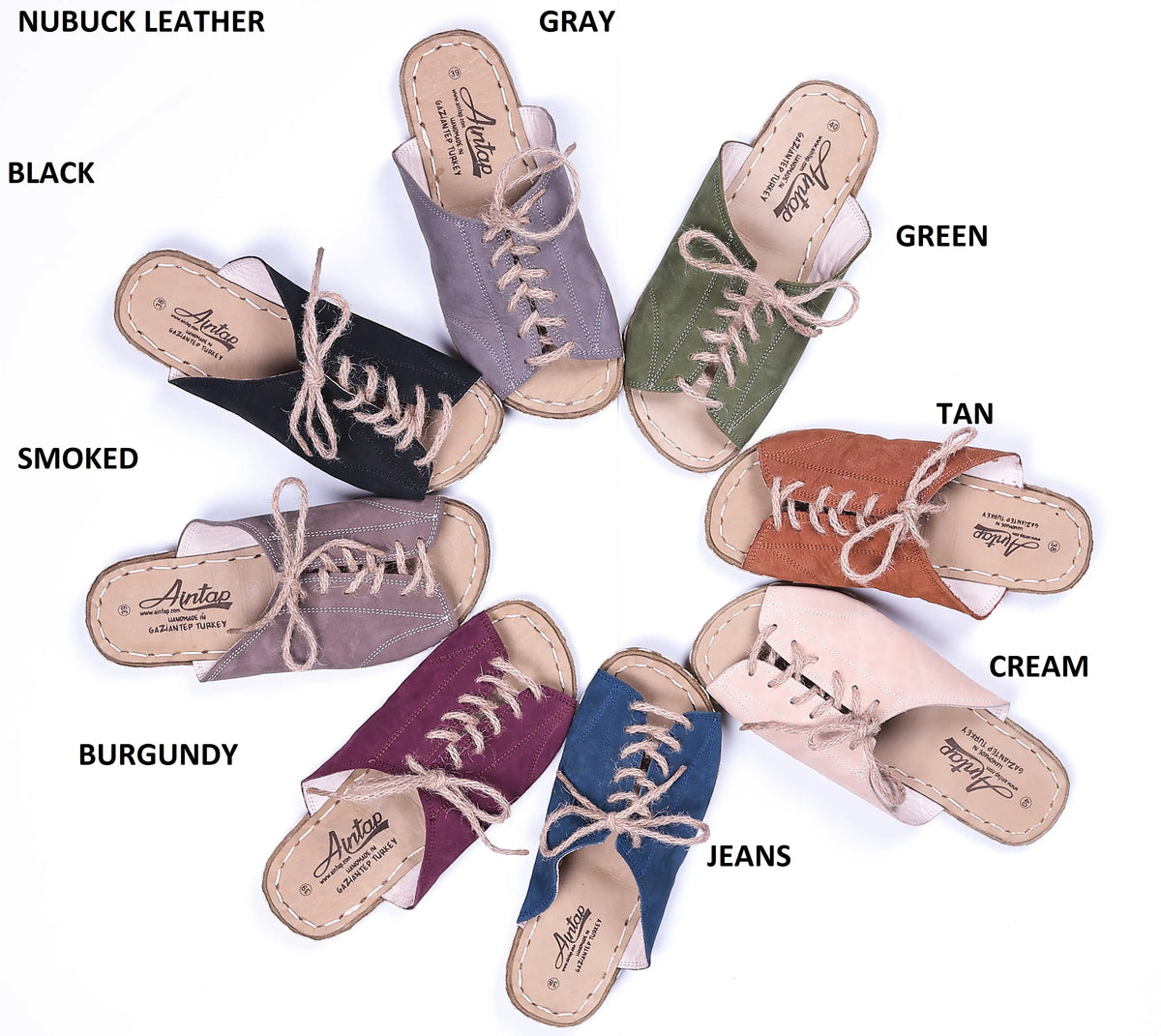Nubuck Barefoot Laces Sandals Shoes — Leather Sole – Tan