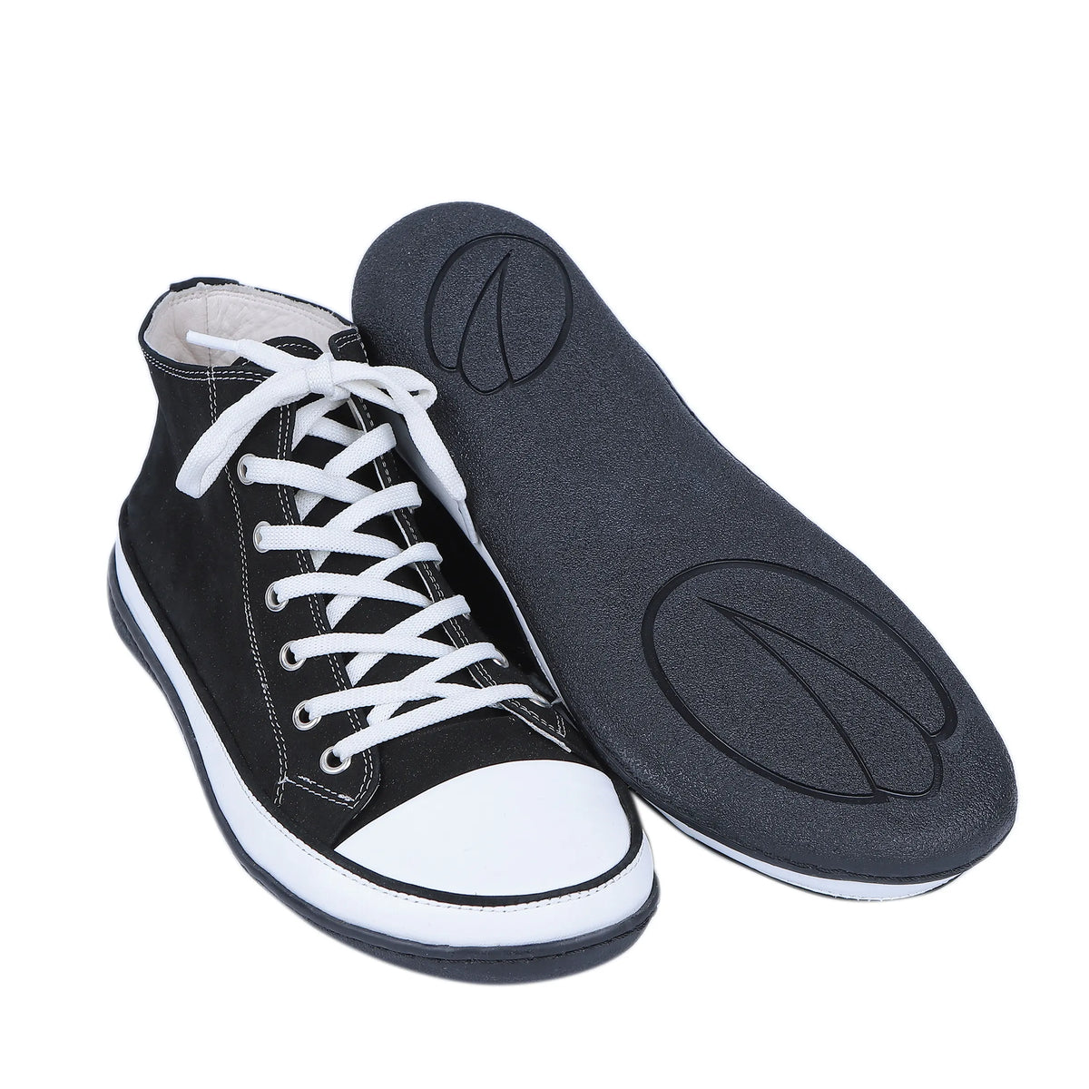 Nubuck Barefoot Long Boots Converse Shoes – 6mm Rubber Sole – Black