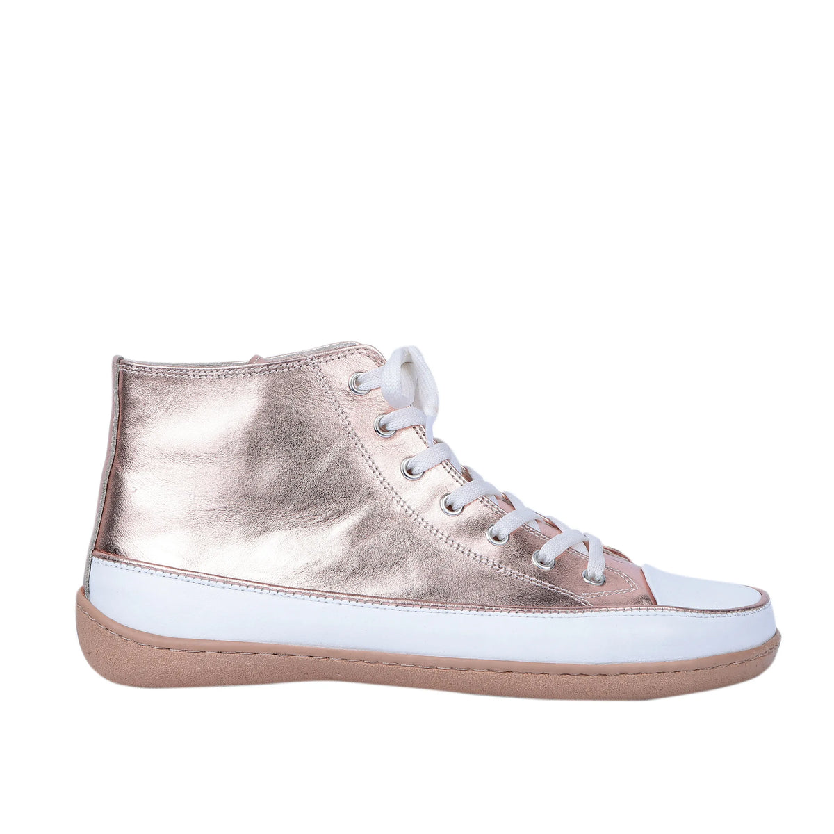 Bright Barefoot Long Boots Converse Shoes – 6mm Rubber Sole – Rose Gold