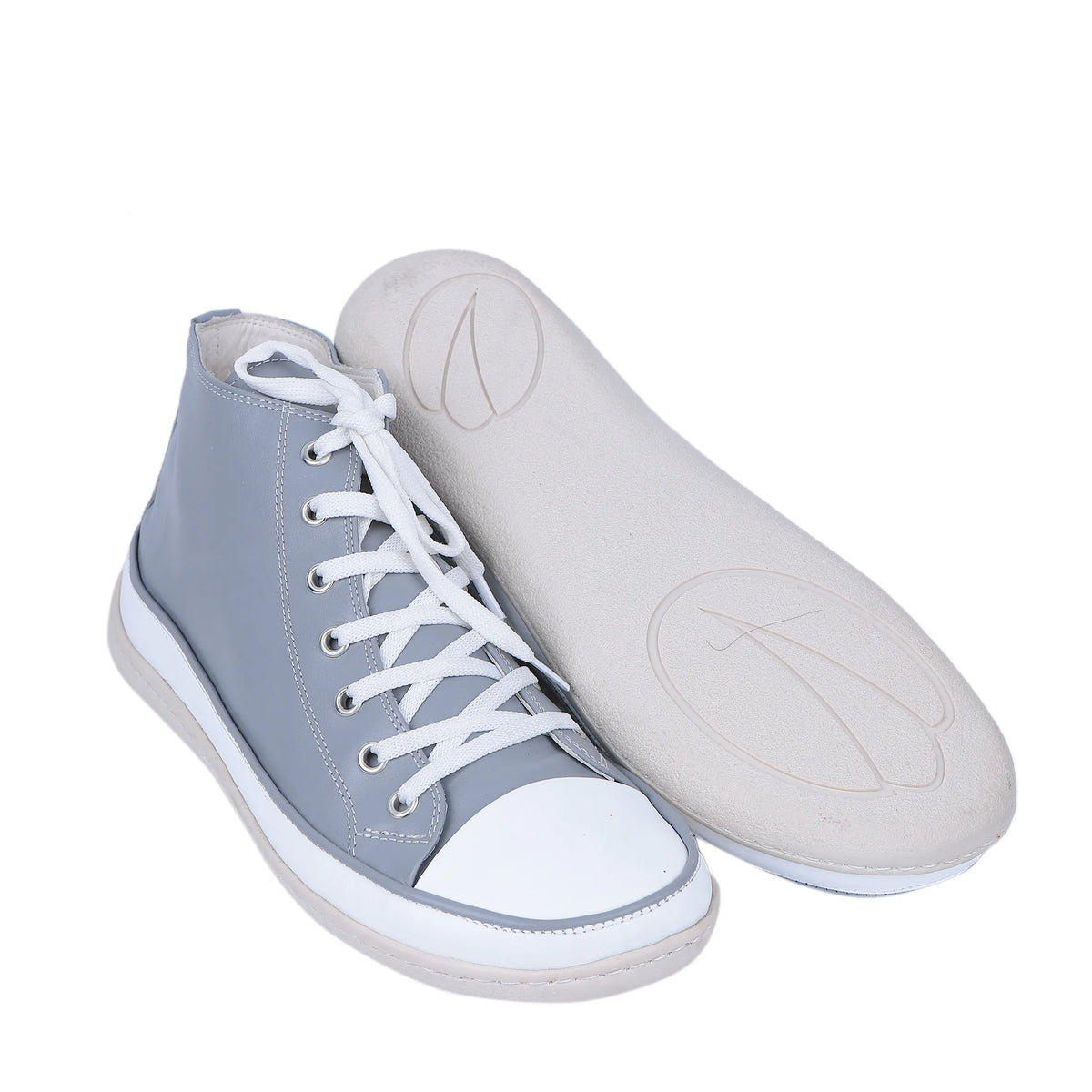 Smooth Barefoot Long Boots Converse Shoes – 6mm Rubber Sole – Gray