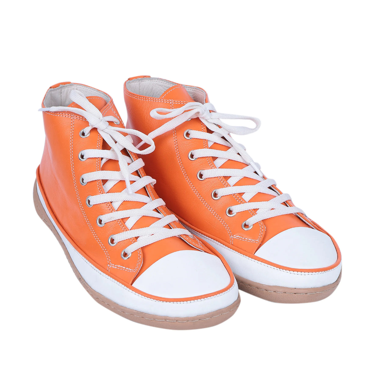Smooth Barefoot Long Boots Converse Shoes – 6mm Rubber Sole – Orange
