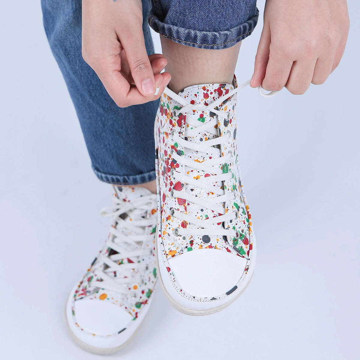 Splanter Barefoot Long Boots Converse Shoes – 6mm Rubber Sole – White