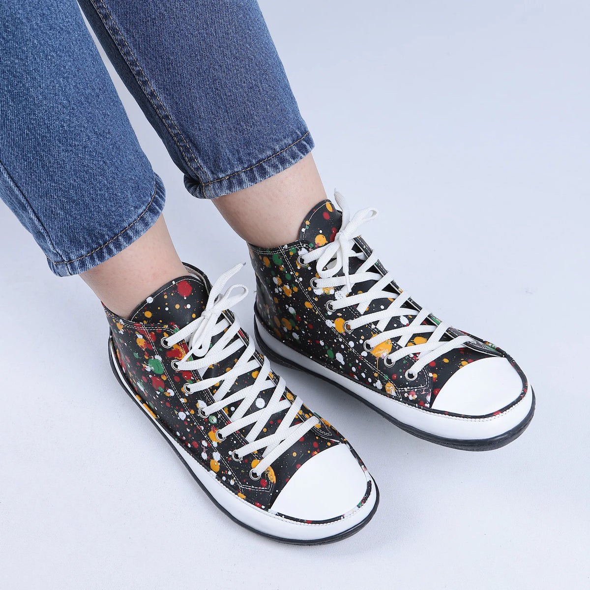 Splanter Barefoot Long Boots Converse Shoes – 6mm Rubber Sole – Black