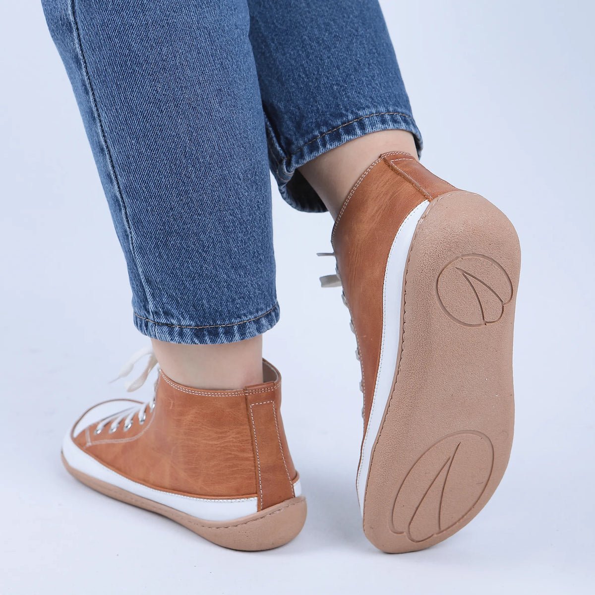 Crazy Barefoot Long Boots Converse Shoes – 6mm Rubber Sole – Honey Camel