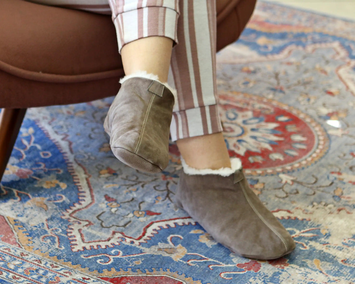 Nubuck Barefoot Home Slippers Sandals Shoes – Smoked